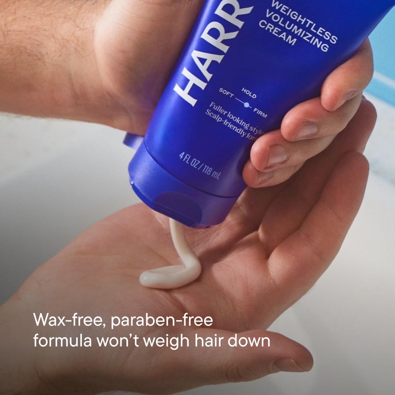 هاري كريم هاريز الخفيف لتكثيف الشعر، كريم تصفيف خفيف الوزن للشعر الخفيف أو الناعم، لمسة نهائية طبيعية، 4 أونصة سائلة - Image 3